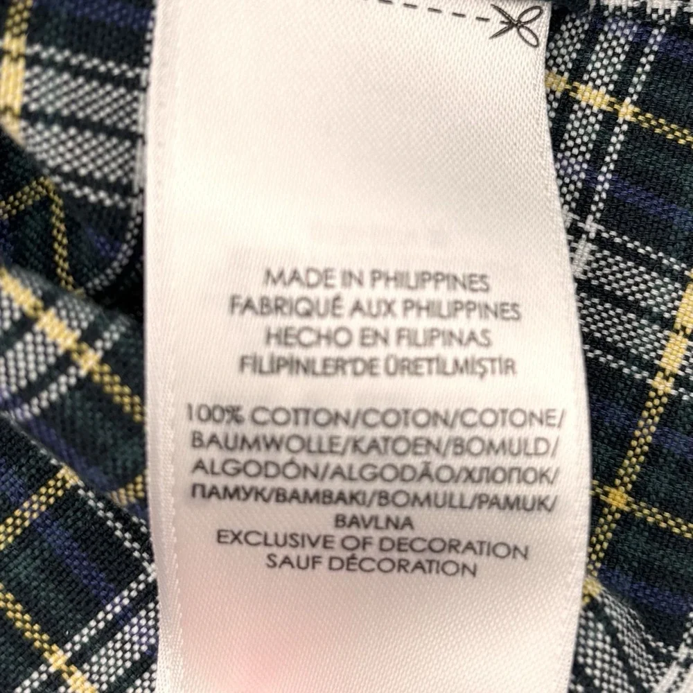 Polo Ralph Lauren Shirt Mens Large L Green Blue Plaid Long Sleeve Button Down
